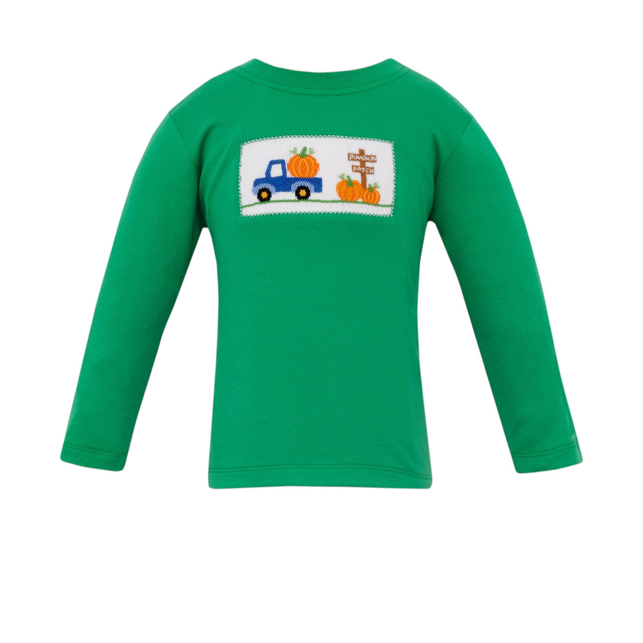 Anavini Truck W/Pumpkin Green Knit Boy's T-Shirt L/S 552PL-VF25 5208