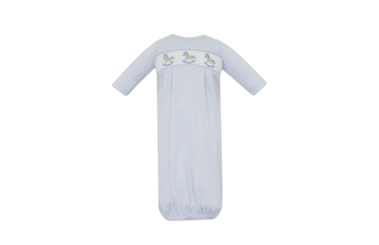 Petit Bebe Rocking Horses Lt Blue Knit Boy's Sac L/S 431SAB-MF25 5208