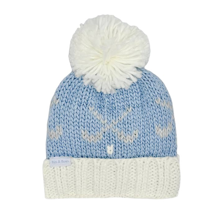 Bits & Bows Blue Knit hat W/Golf 5209
