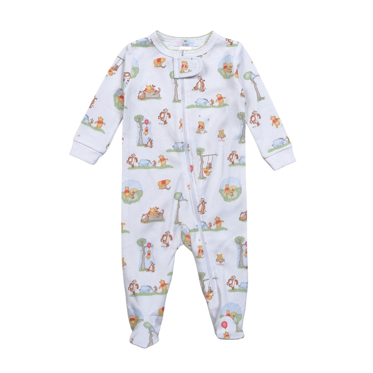 Baby Loren Honey Bear Pima Zipper Footie POO-399 5107