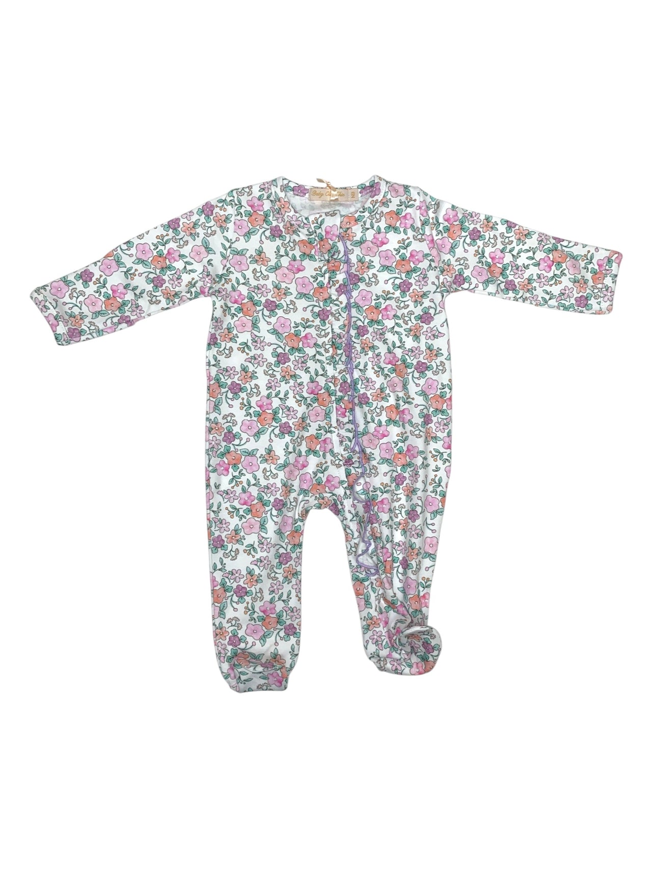 Baby Club Printed Zipper Footie 5201