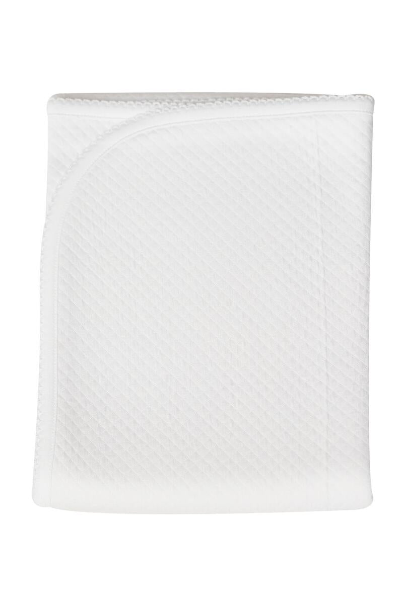 Nellapima Milano Baby Blanket White W/Picot Trim