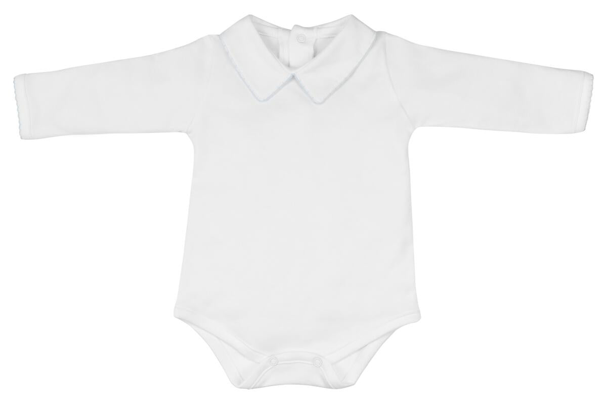 Lyda Baby Lovely Dots Onesie W/Colored Stitching on Collar 5007