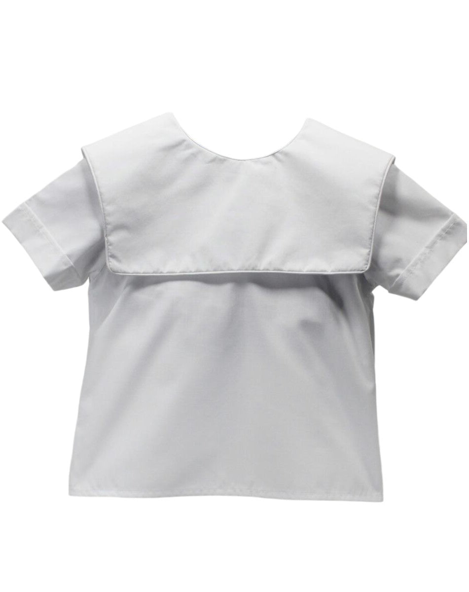 Charming Little One White Short sleeve SQ Collar Boys Shirt GQ1472 5102