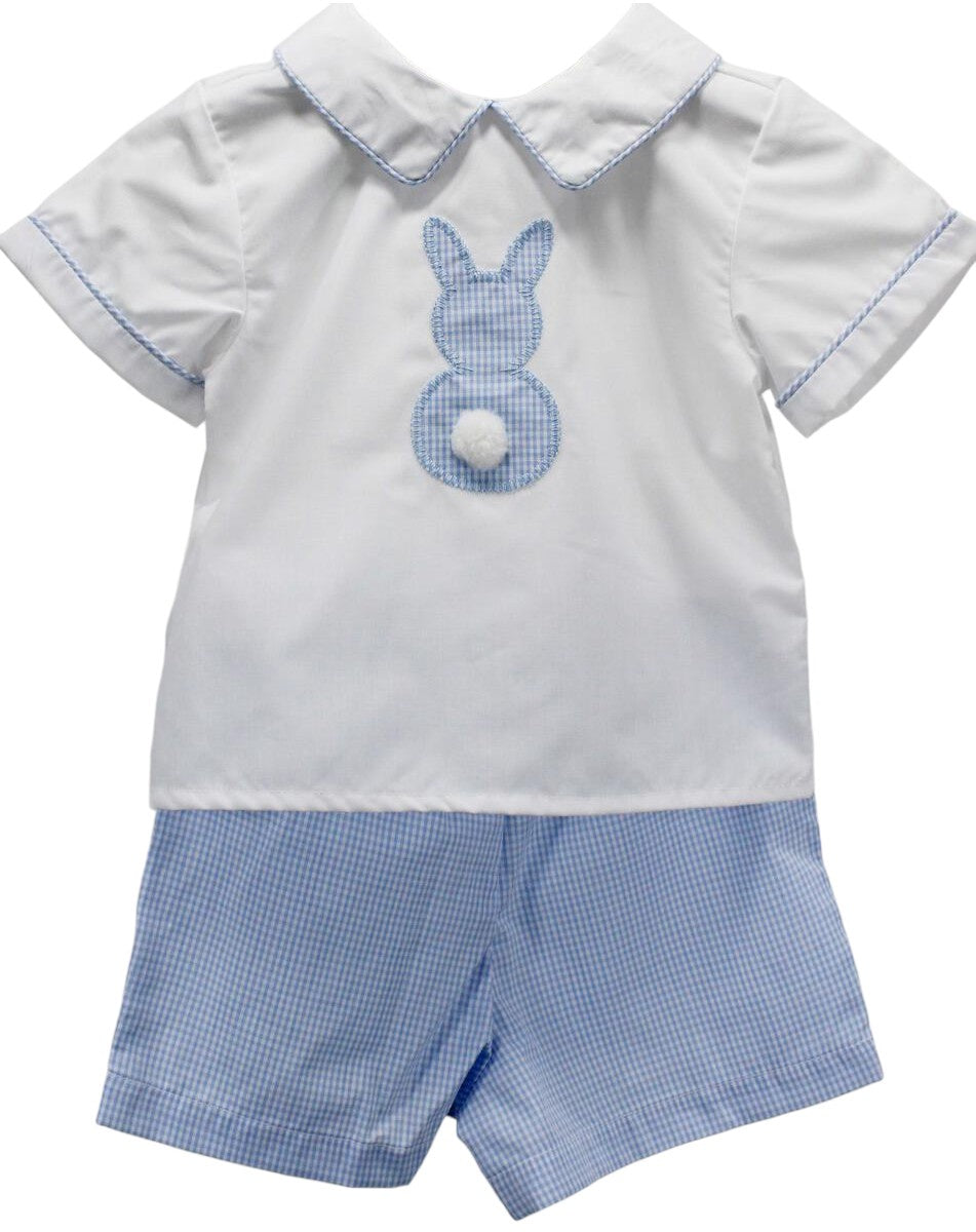 Baby Blessings Blue & white Bunny Tail Lucas Set BB0924 5102