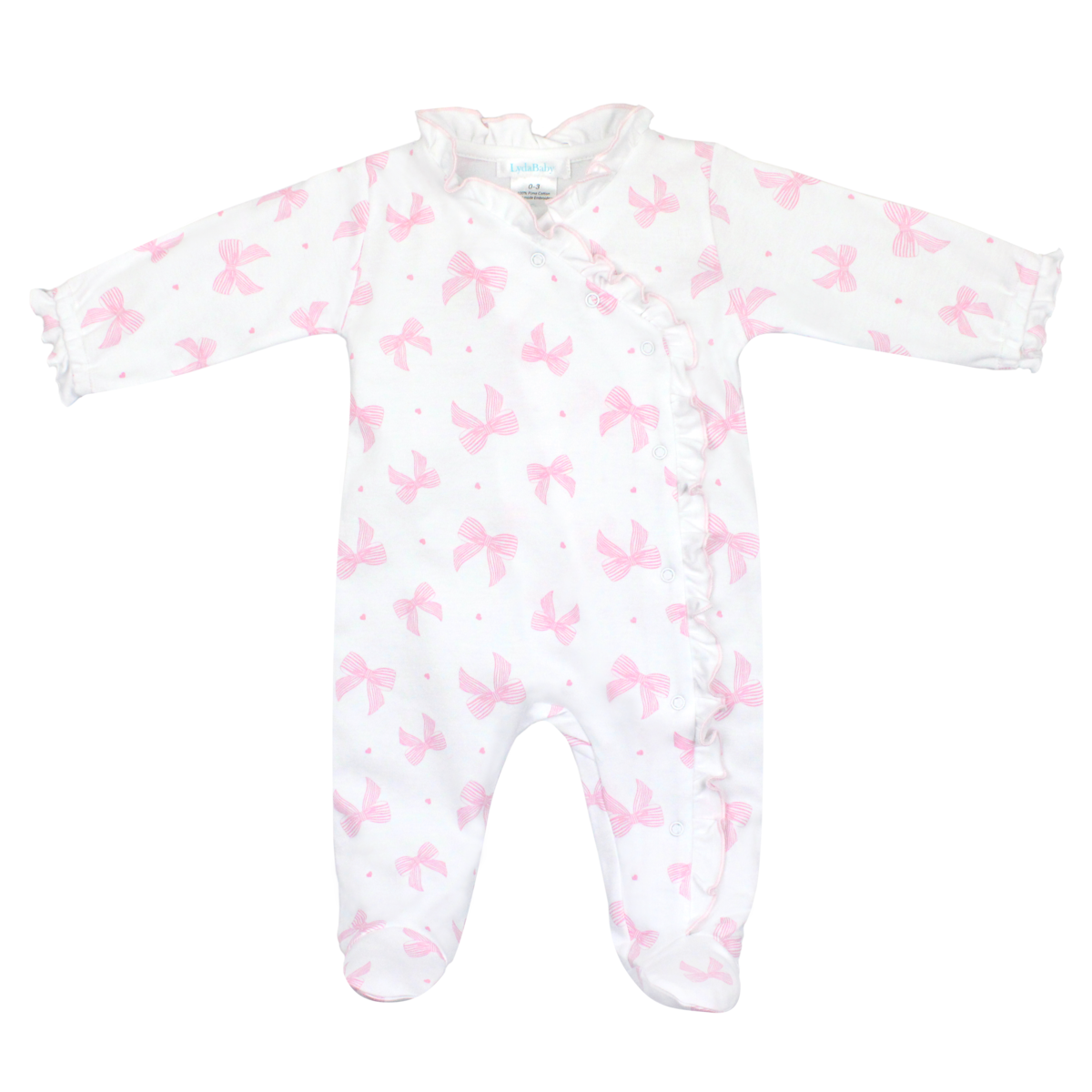 Lyda Baby Stripe Bows Footie PP100-7180 5101