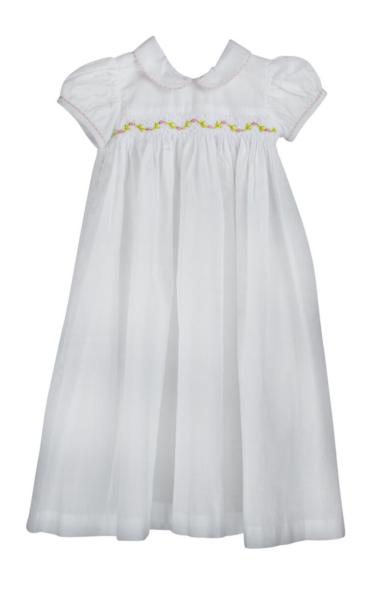 Marco & Lizzy White Smocked Daygown I-240G-W 5012