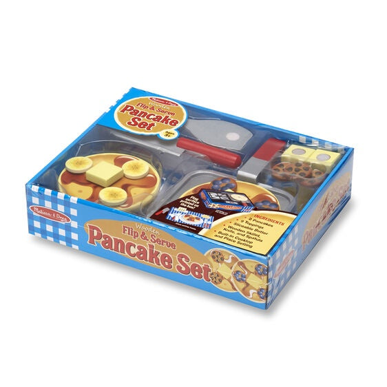 Melissa & Doug Flip & Serve Pancake Set - Wooden Play Food