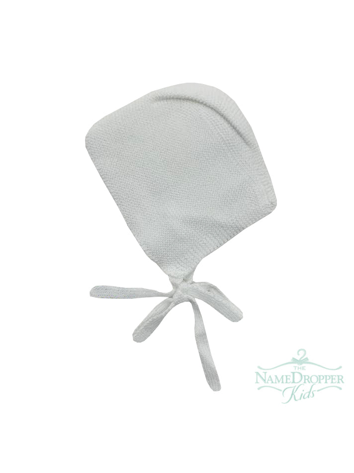 Mi Lucero Garter Stitch Tie Bonnet 2836 P/LB/W