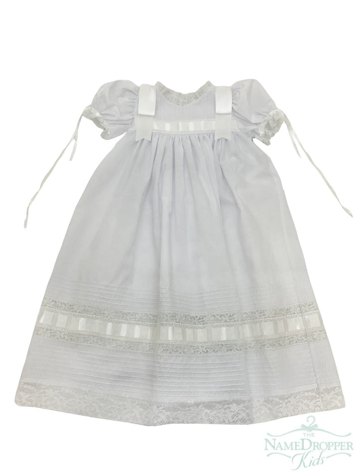 Treasured Memories White Dress W/White Ribbon & Lace S10188 5007