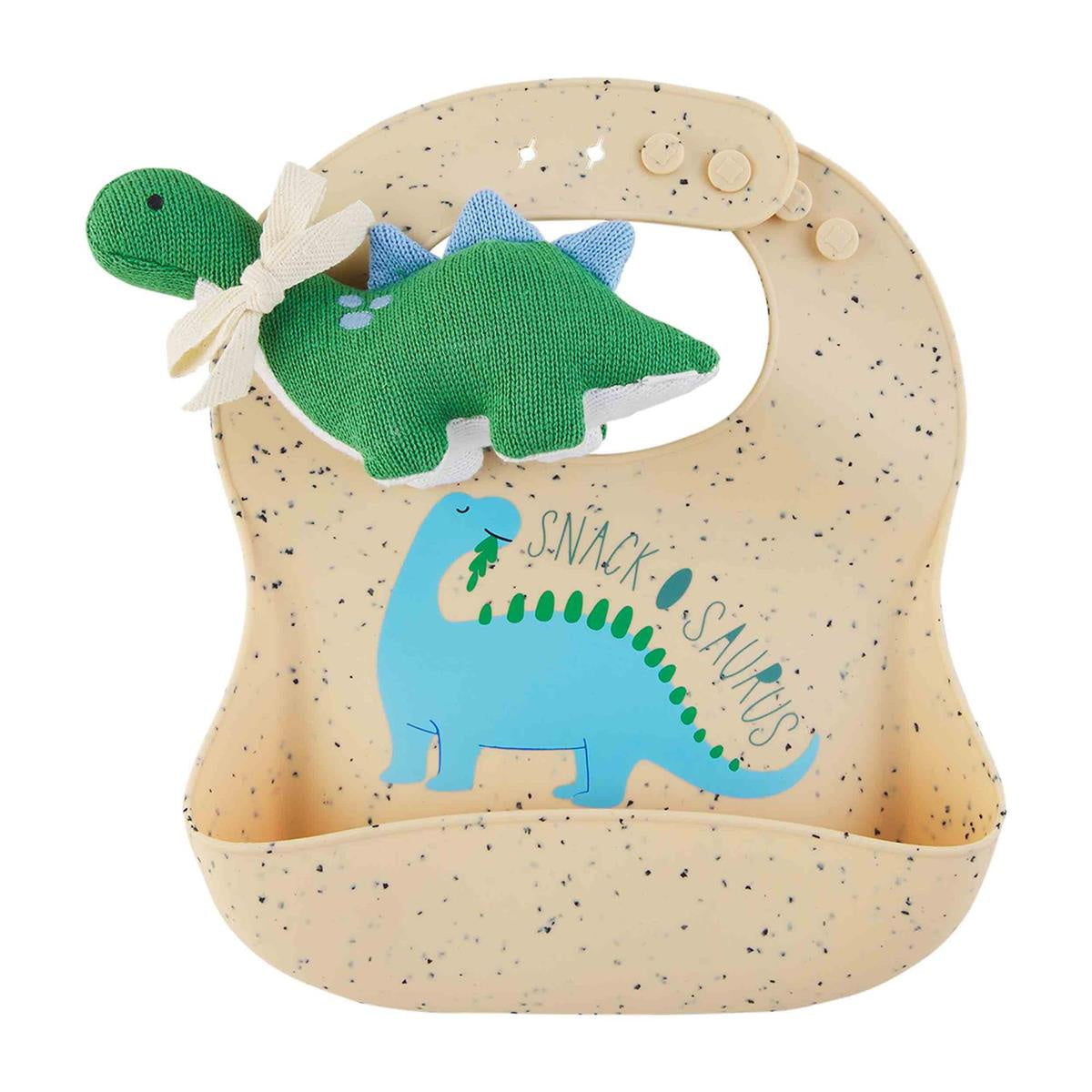 Mud Pie Silicone Bib & Rattle Set
