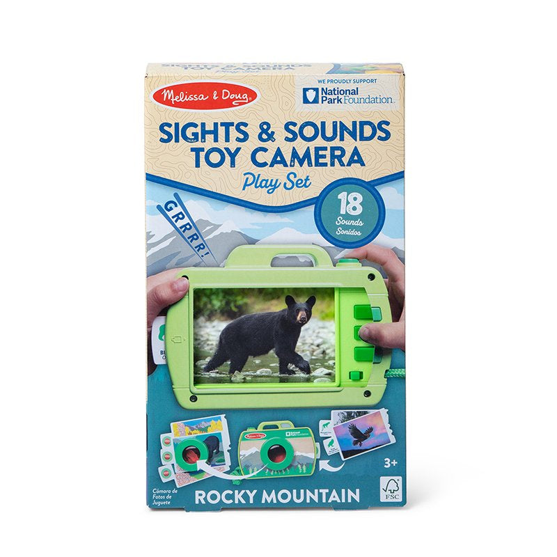 Melissa and Doug Rocky Mountain National Park Sights & Sounds Wooden Toy Camera Play Set