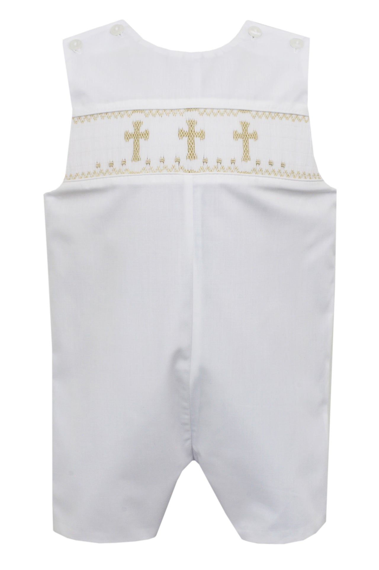 Petit Bebe Cross Boy's Jon Jon W/White shirt Ecru Piping 116K-MS23