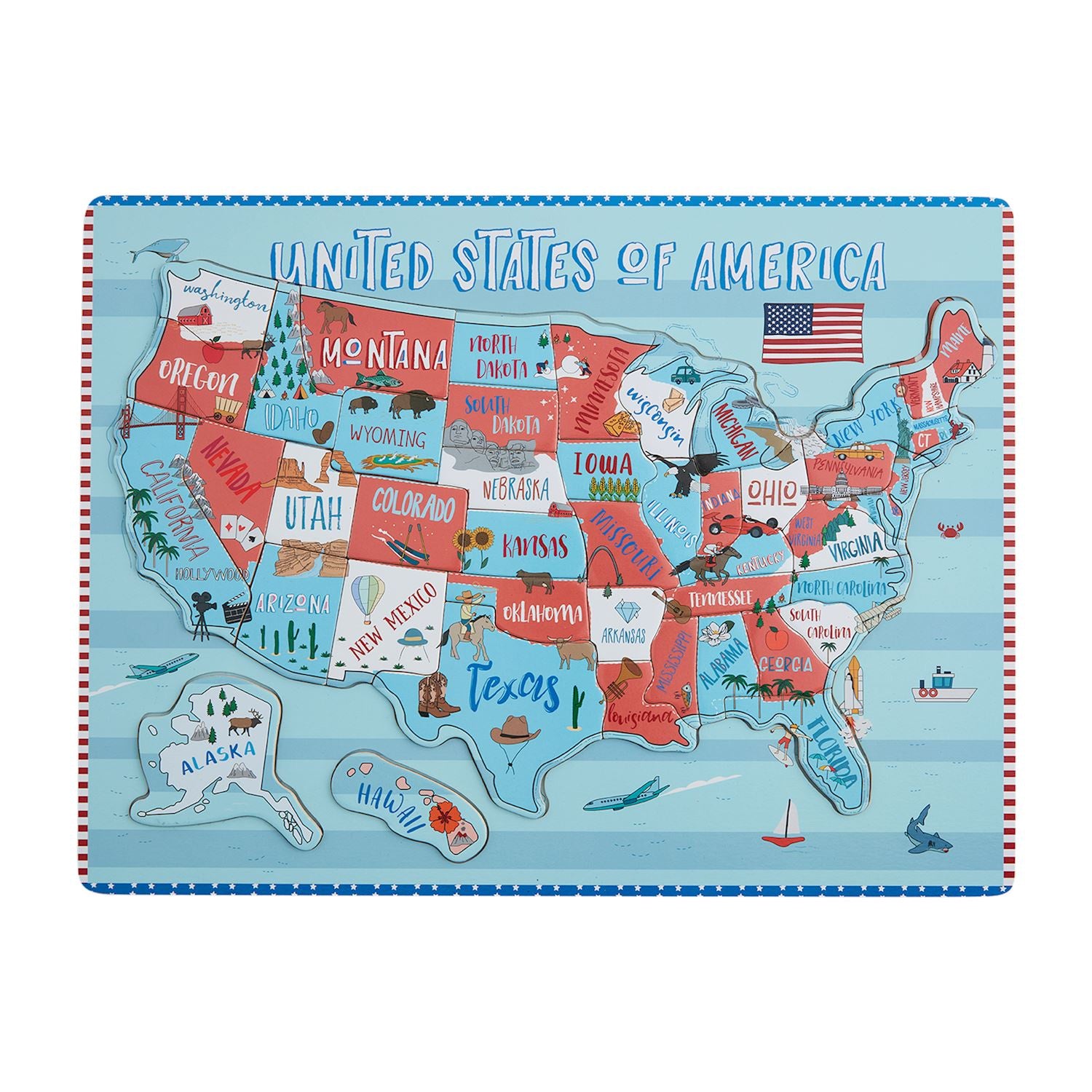 Mud Pie USA Magnetic Puzzle