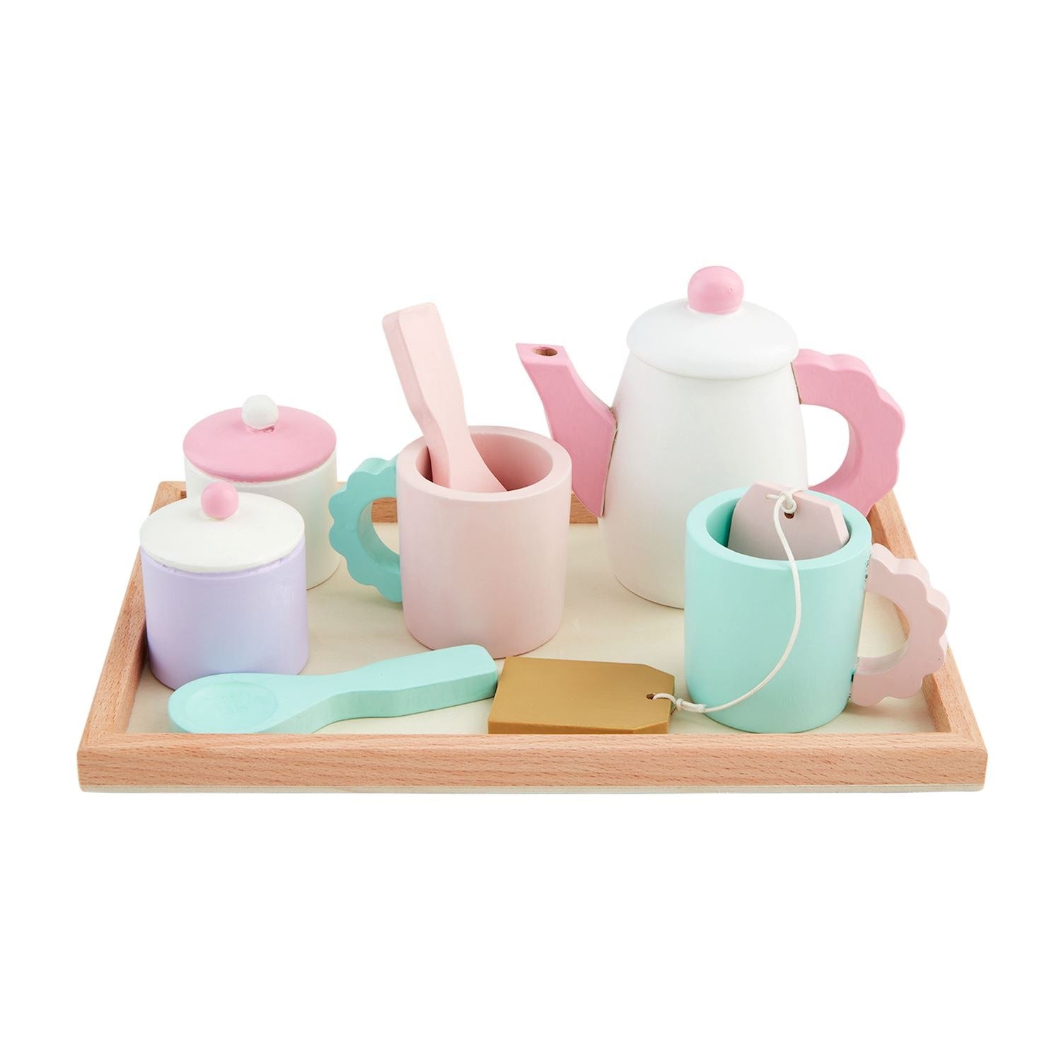 Mud Pie Wood Tea Party Set