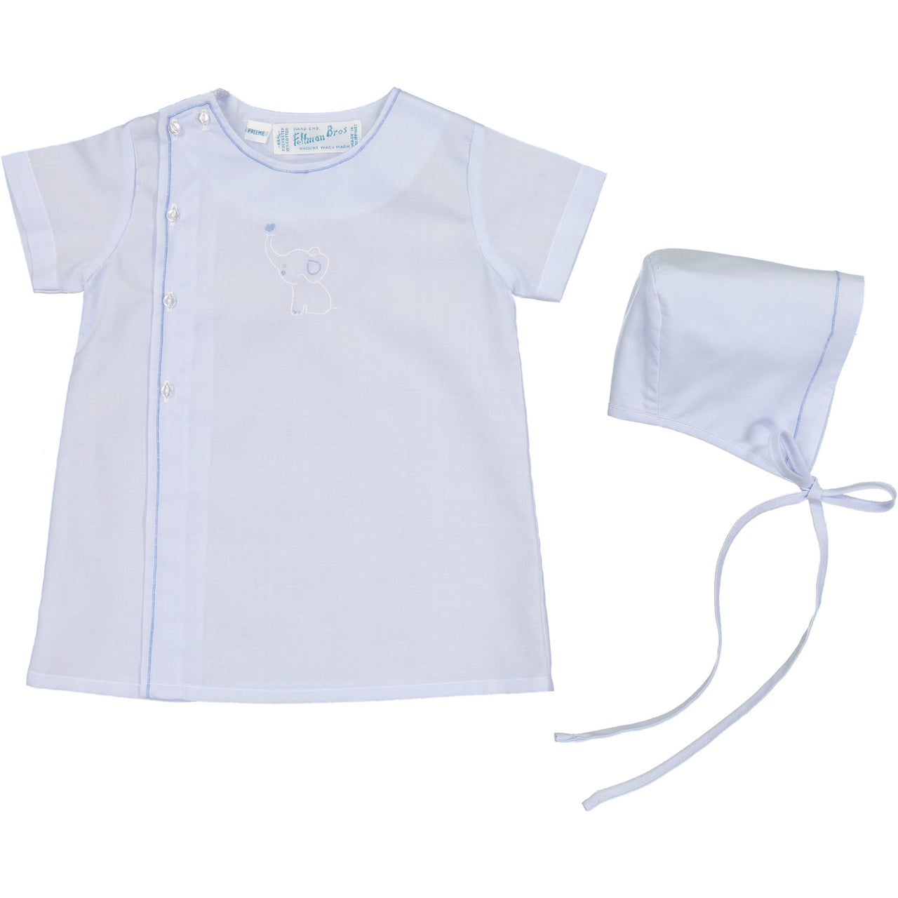 Feltman Baby Elephant Daygown Set Blue Preemie P1132 5009