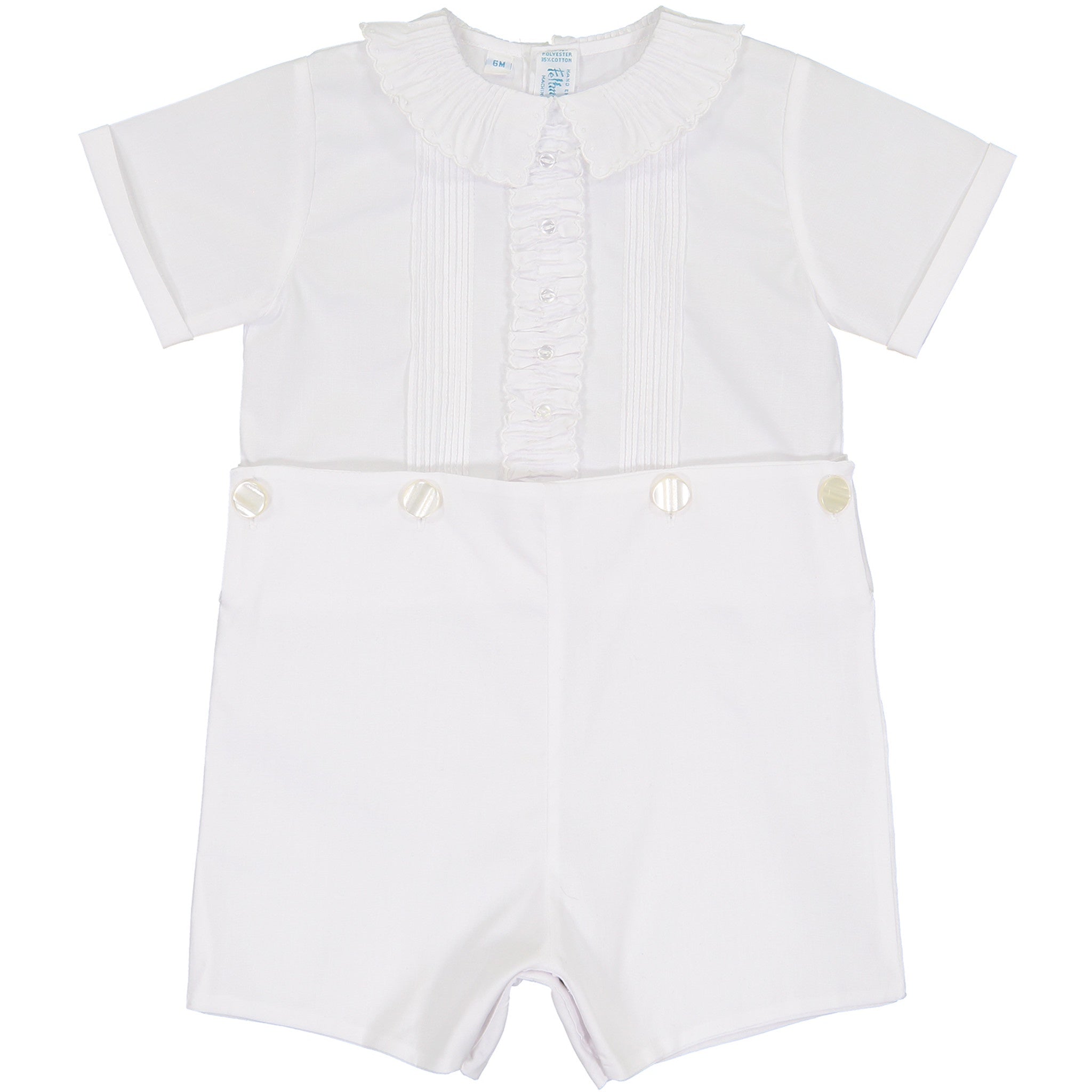 Feltman Vintage White Ruffled Bobby Suit 23981/97434  5009