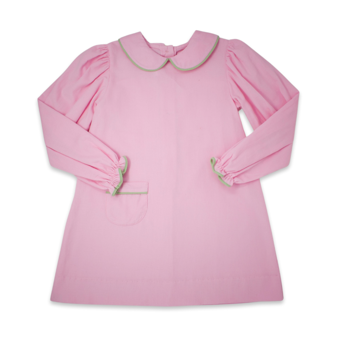 Lullaby Set Pink Cord/Green Pocket Dress LS 5008