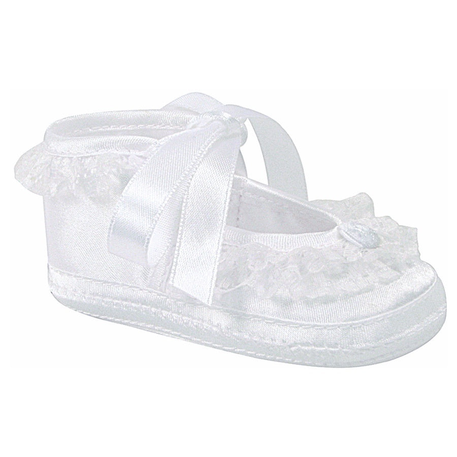 Baby Deer Paislee Infant White Satin Dress Shoes 2280