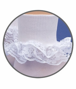 Jefferies White Double Lace Sock 1 Pair 2191