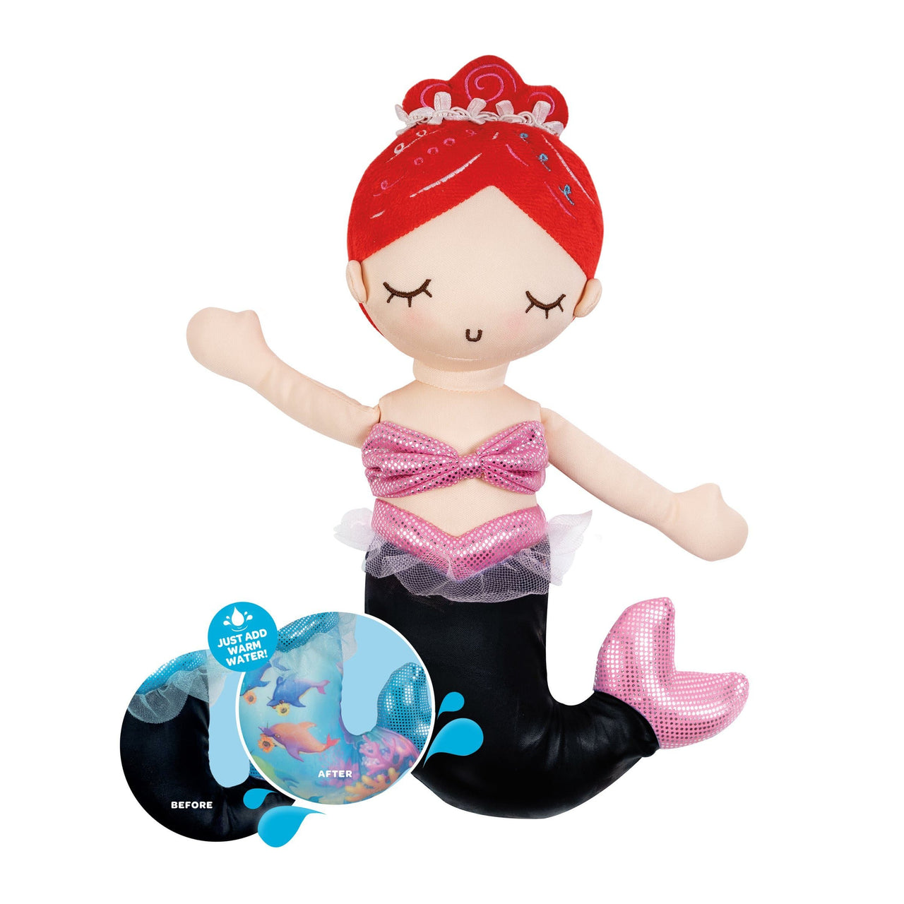 Adora Mermaid Magic Doll Plush w/ Color-Changing Tail