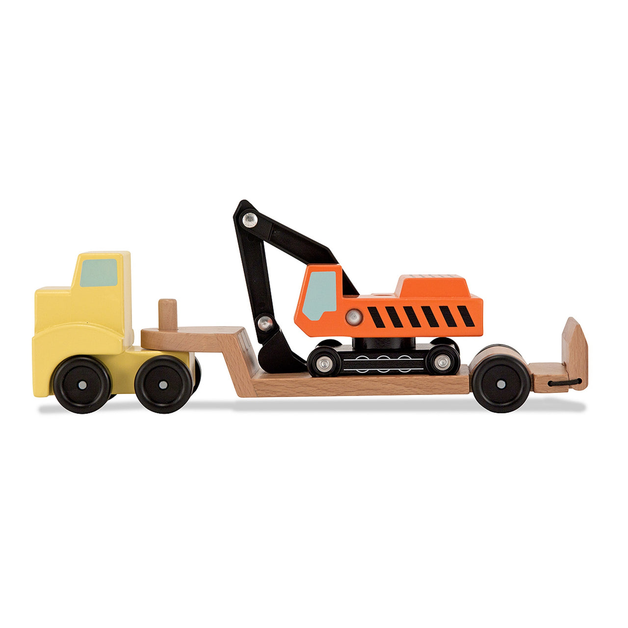 Melissa & Doug Trailer and Excavator Wooden Vehicles