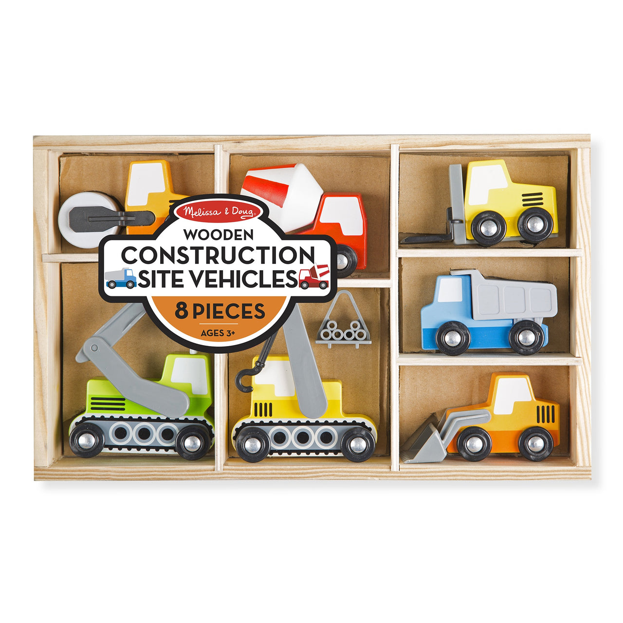 Melissa & Doug Wooden Construction Site Vehicles