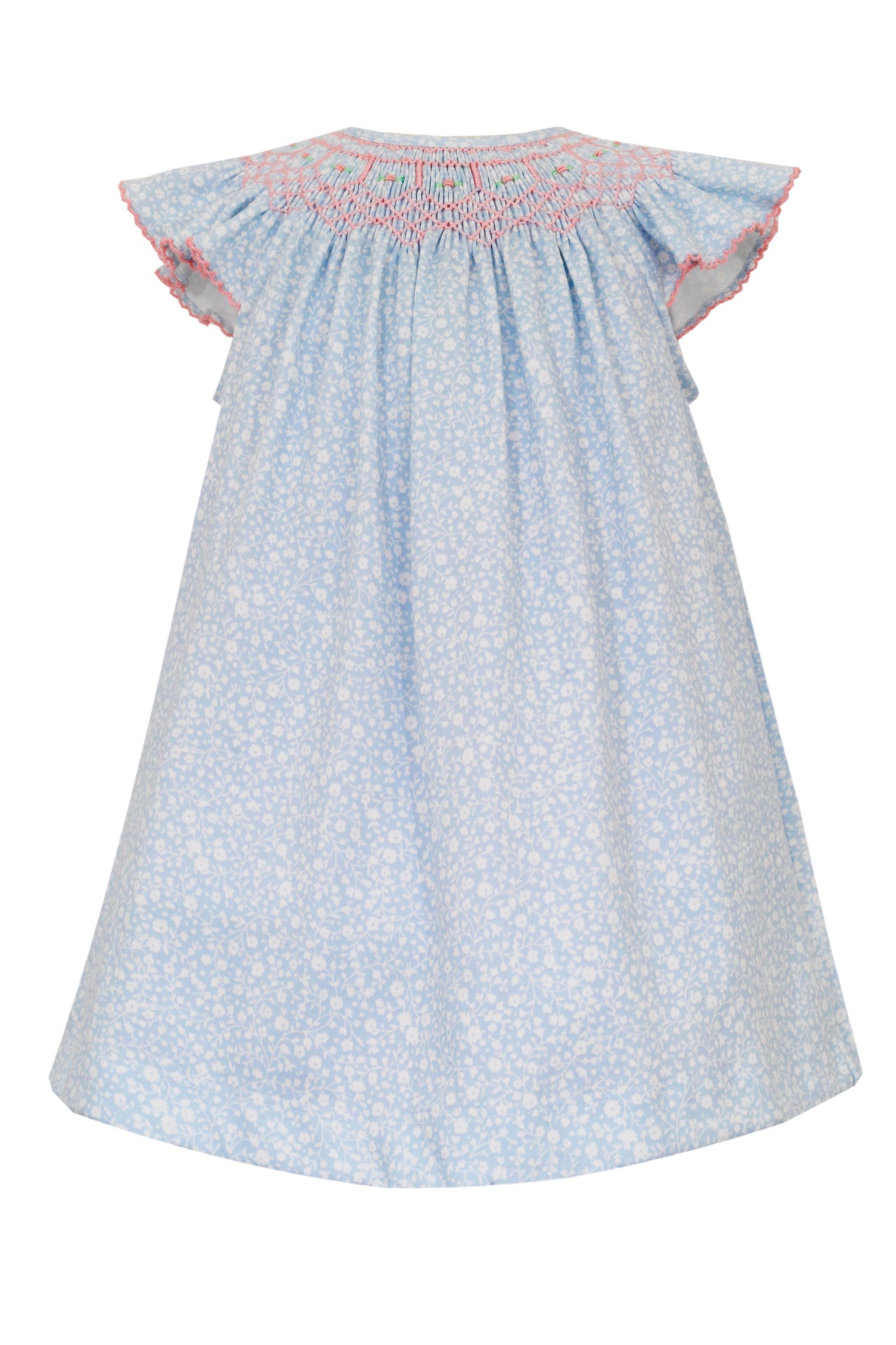 Petit Bebe Emma Lt Blue Floral Print Knit Sleeveless Bishop 403B-MS24 5102