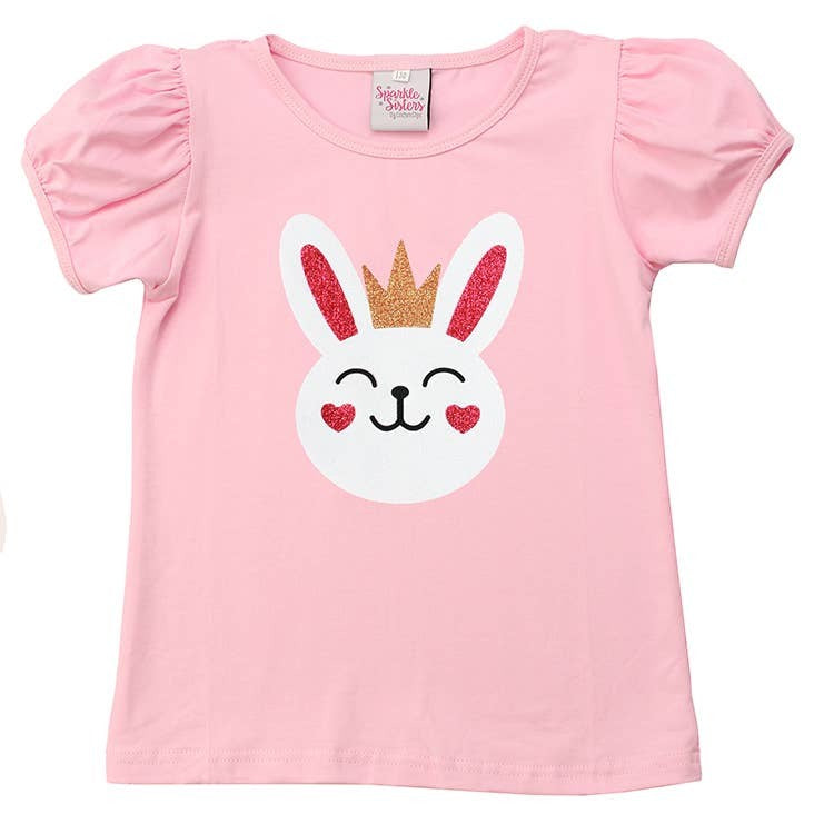 Sparkle Sisters Queen Bunny Puff Sleeve Tee