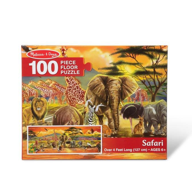 Melissa & Doug Safari Floor Puzzle - 100 Pieces