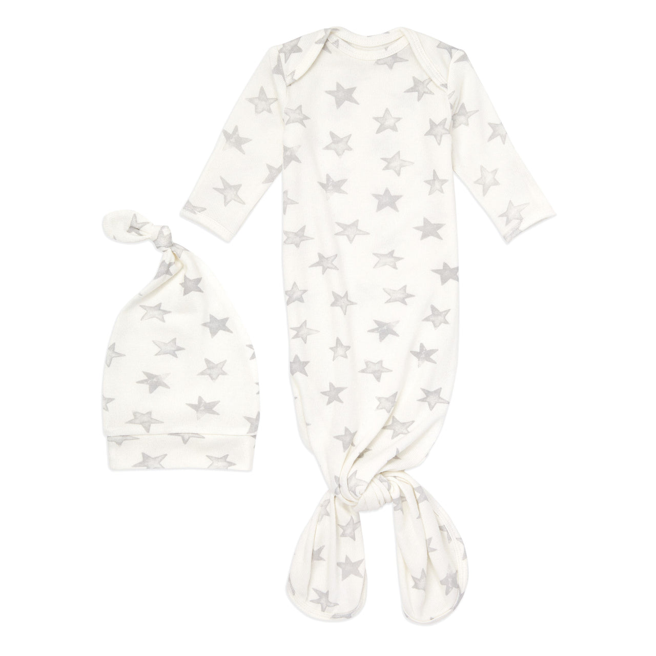 Aden & Anais Knotted Gown + Hat Set (0-3)