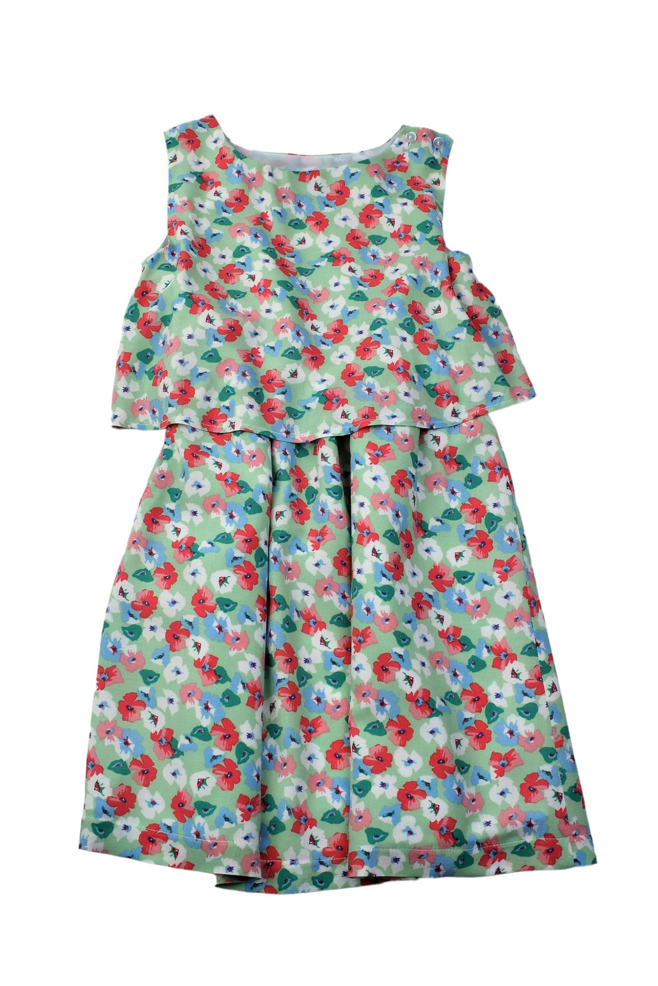 Maggie Breen Elastic Waist Dress Pink/Green Floral 71062 5012
