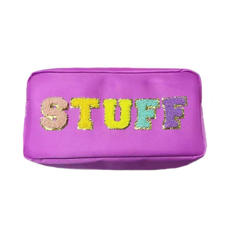 Mavi Bandz Purple "STUFF" Nylon Cosmetic Bag