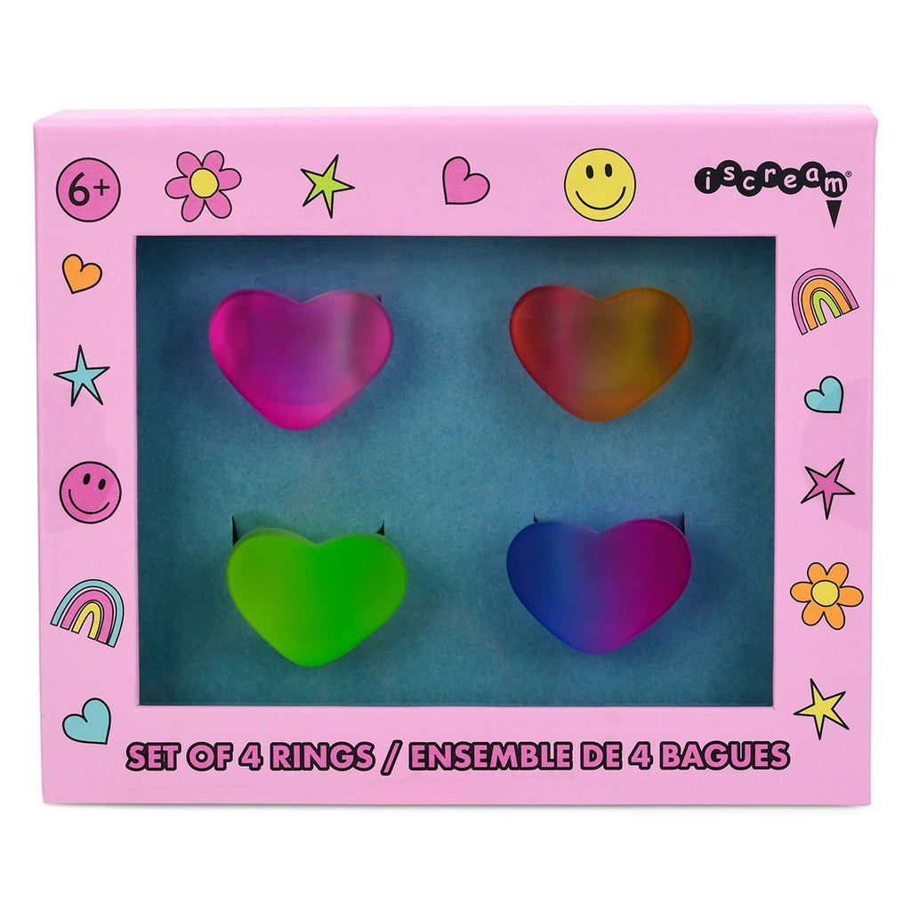 Iscream Ombre Heart Rings Set of 4