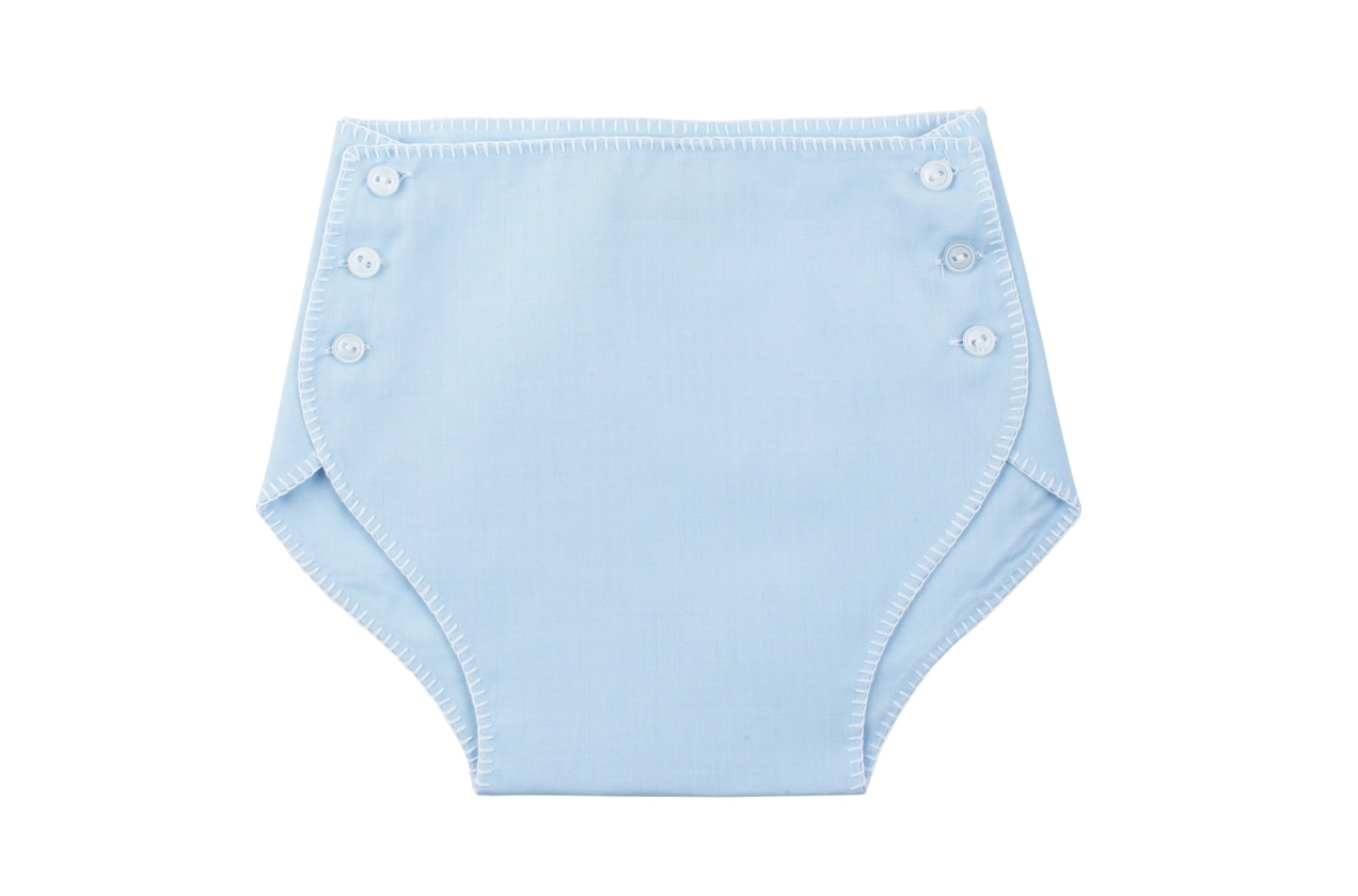 Feltman Brothers Blue/White Button Diaper Cover 5752
