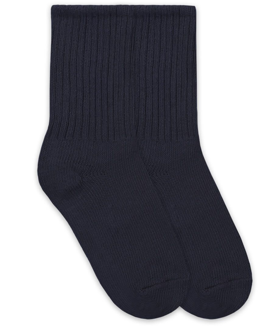 Jefferies School Uniform Rib Crew Socks 1 Pair 8016
