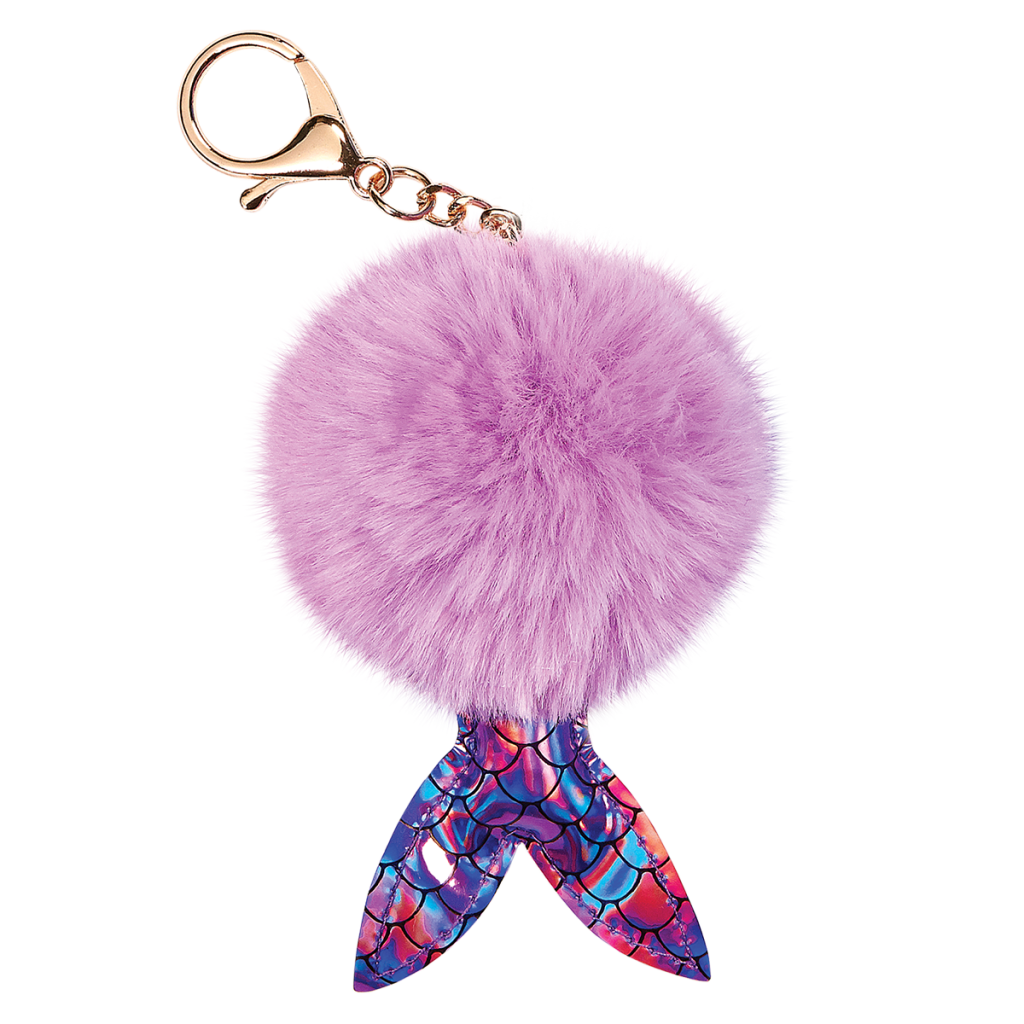 Iscream Mermaid Furry Pom-Pom Clip Purple
