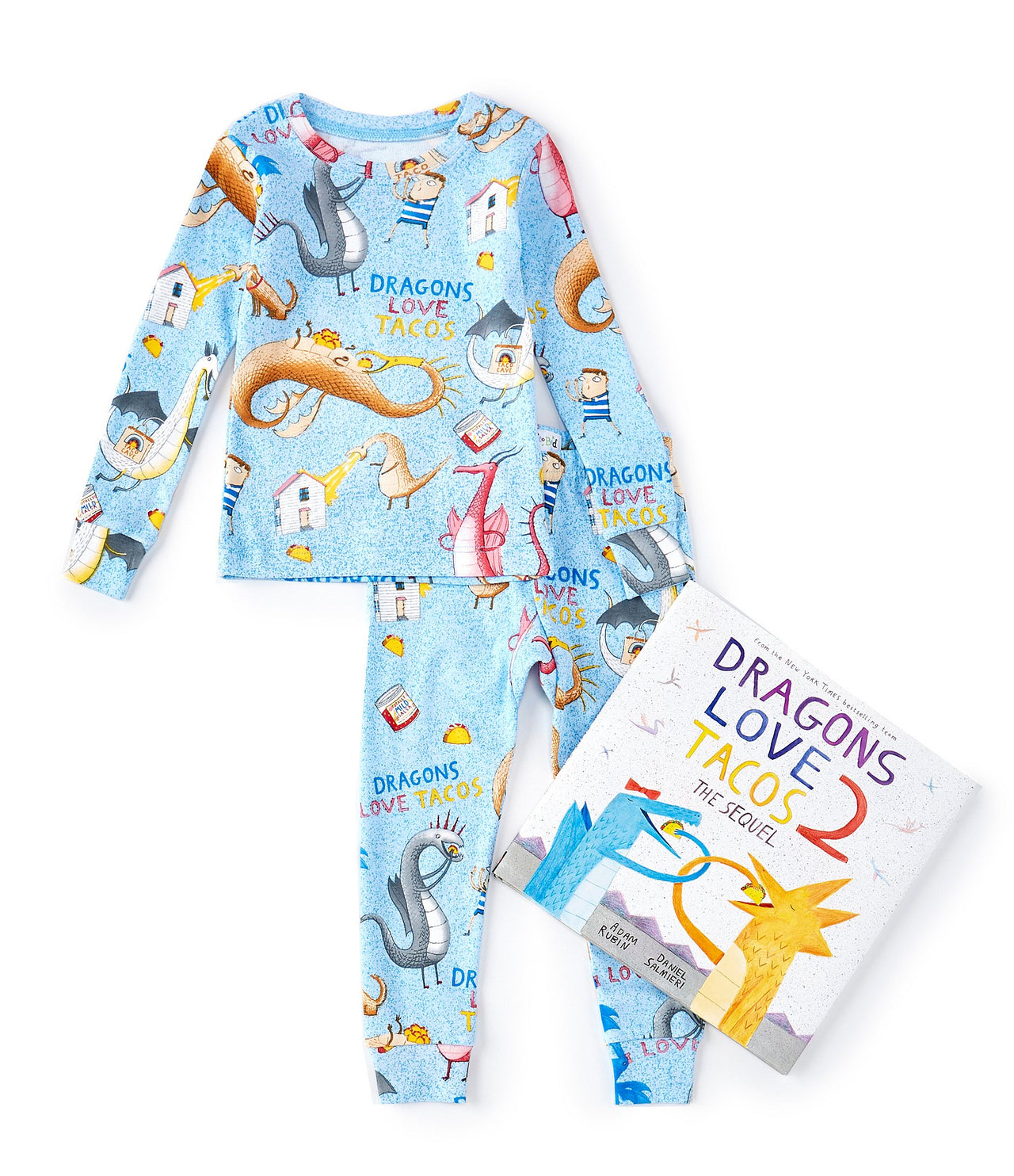 Books To Bed Dragon Loves Tacos Pajama Set W/Book 15DLT1