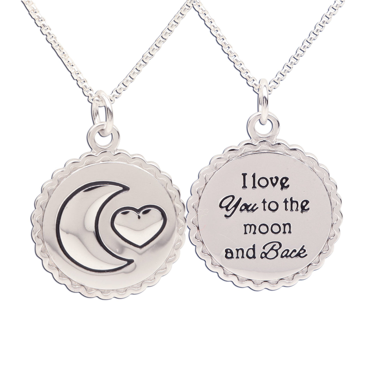 Cherished Moments Sterling Silver I Love You to the Moon and Back Necklace