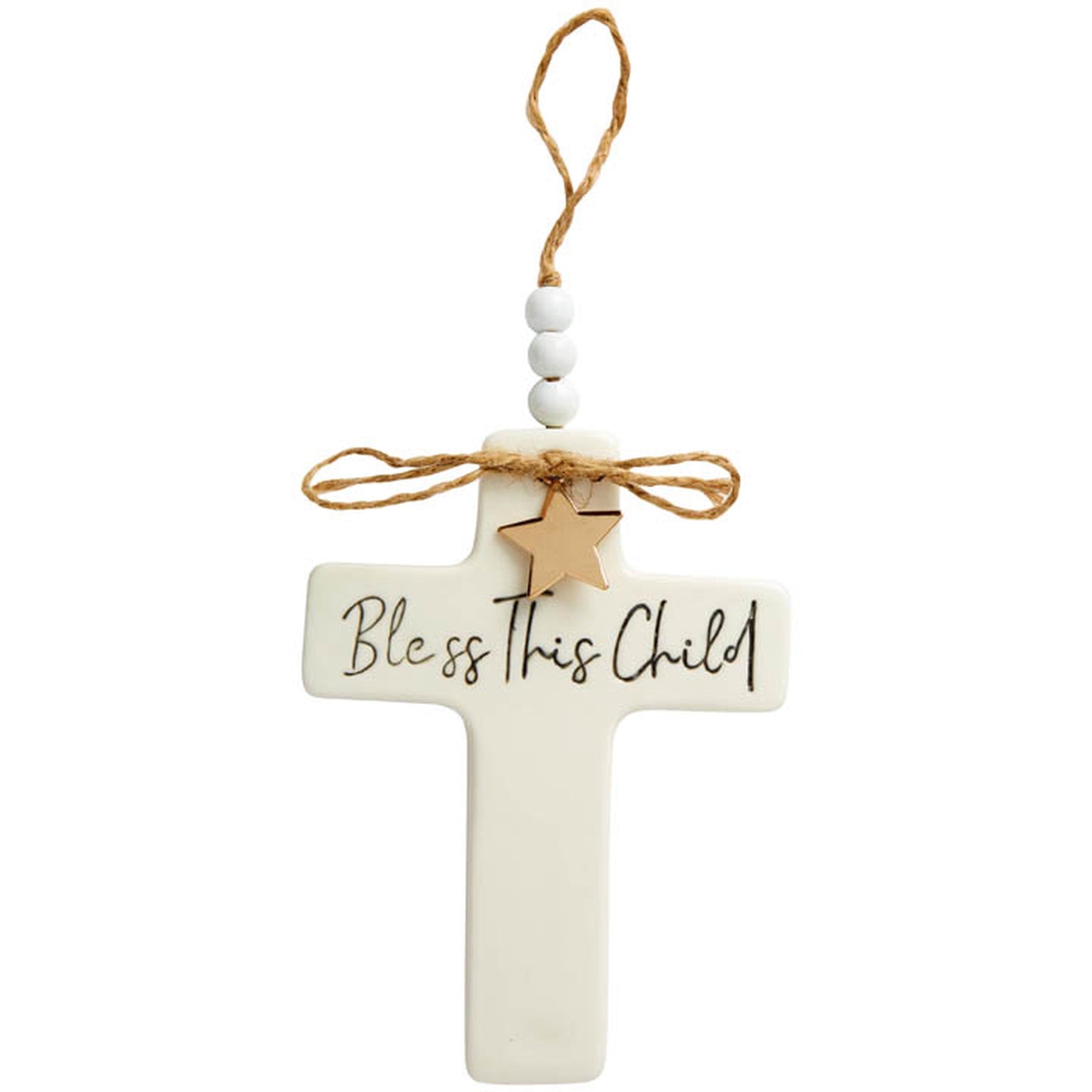 C.R. Gibson Ceramic Cross Charm (Little Blessing)