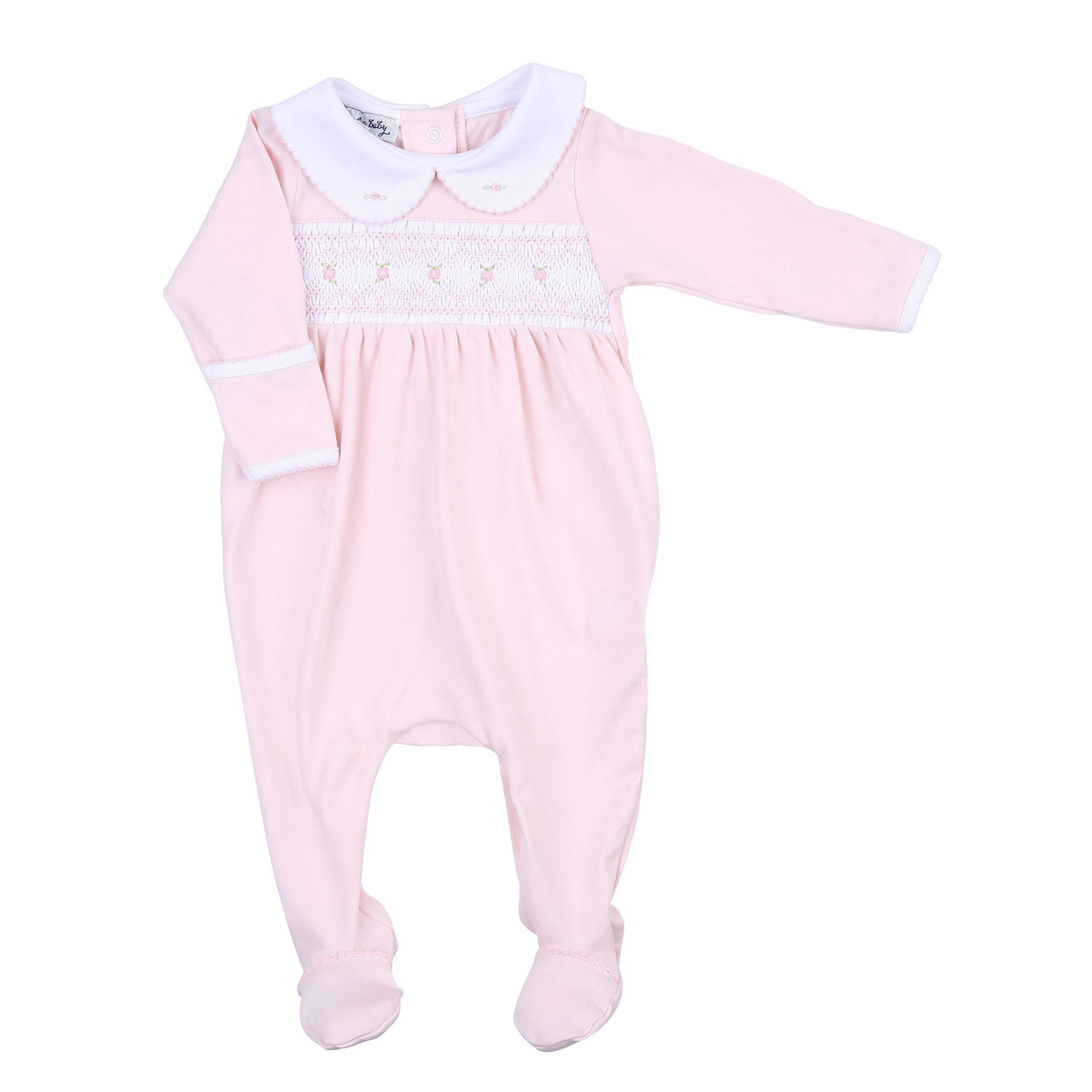 Magnolia Baby Fiona Phillip Smock Collared Girl Footie Pink 1406-482 5008