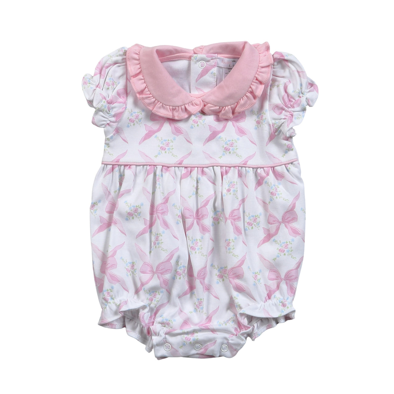 Baby Loren Pink Bows Pima Bubble Bow-330 5101