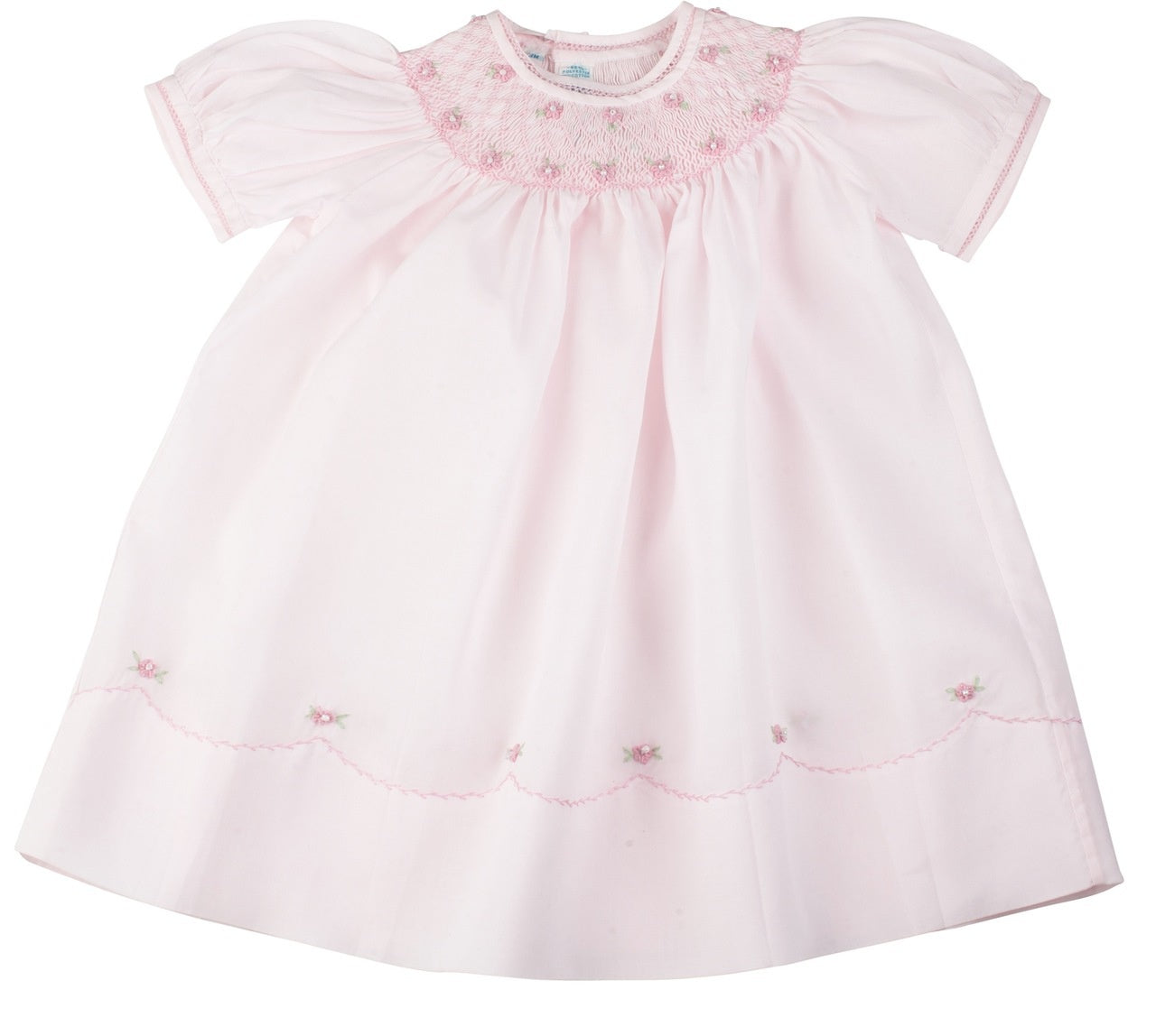 Feltman Brothers Midgie Dress W/Smocking and Flowers W/Pearls 86549F/17448