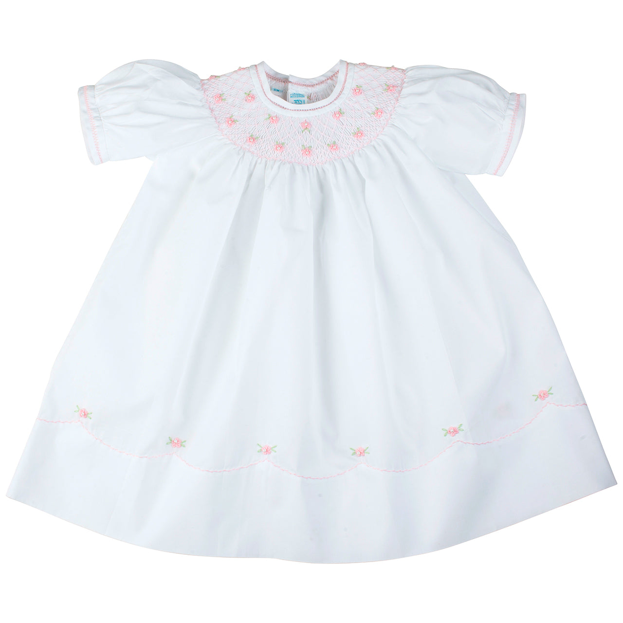 Feltman Brothers Midgie Dress W/Smocking and Flowers W/Pearls 86549F/17448