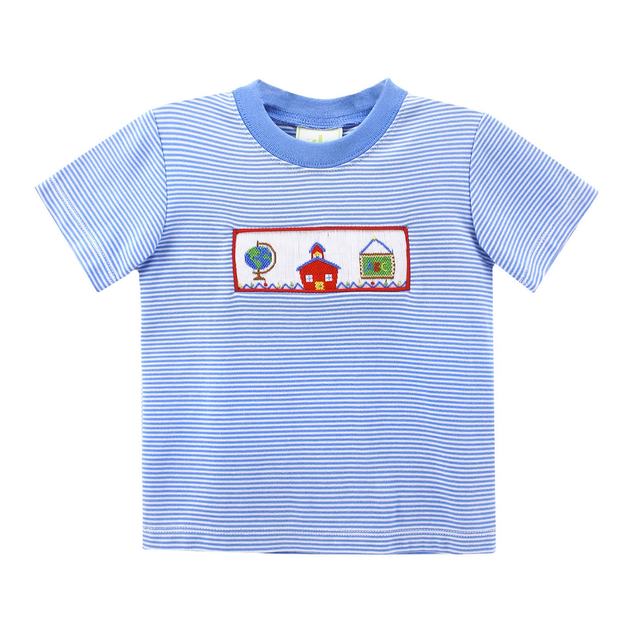 Zuccini School House Remus Play Tee Periwinkle Bitty Stripe Knit 5006