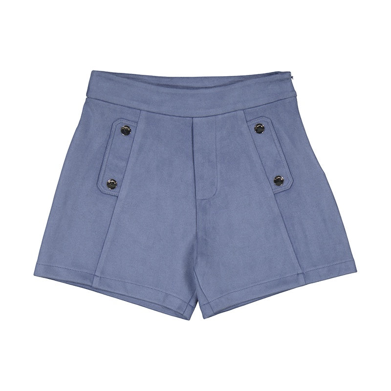 Mayoral French Blue Faux Suede Shorts 7210 5007