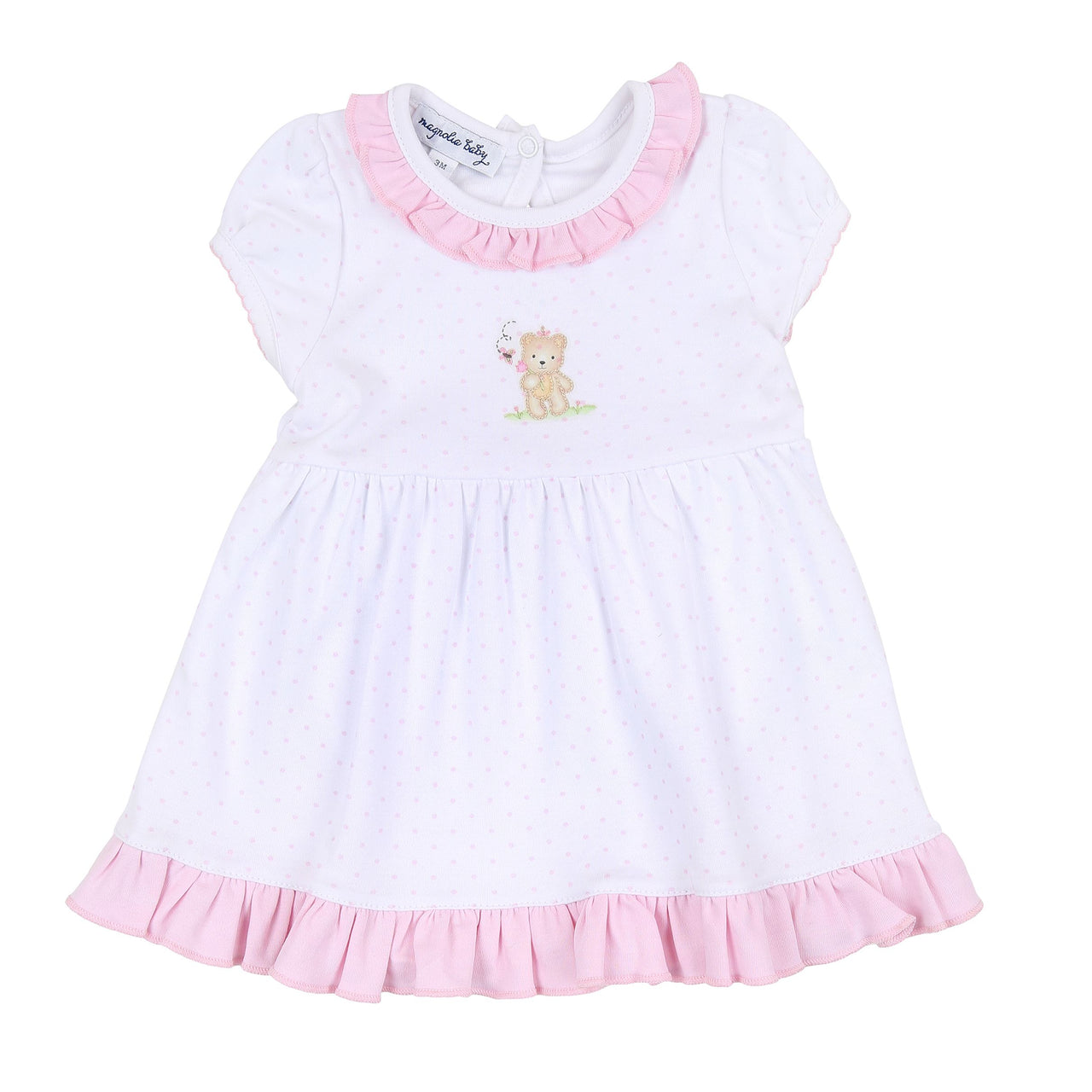 Magnolia Baby Sweet Teddies Emb S/S Dress Set Pink 4343-646 5004
