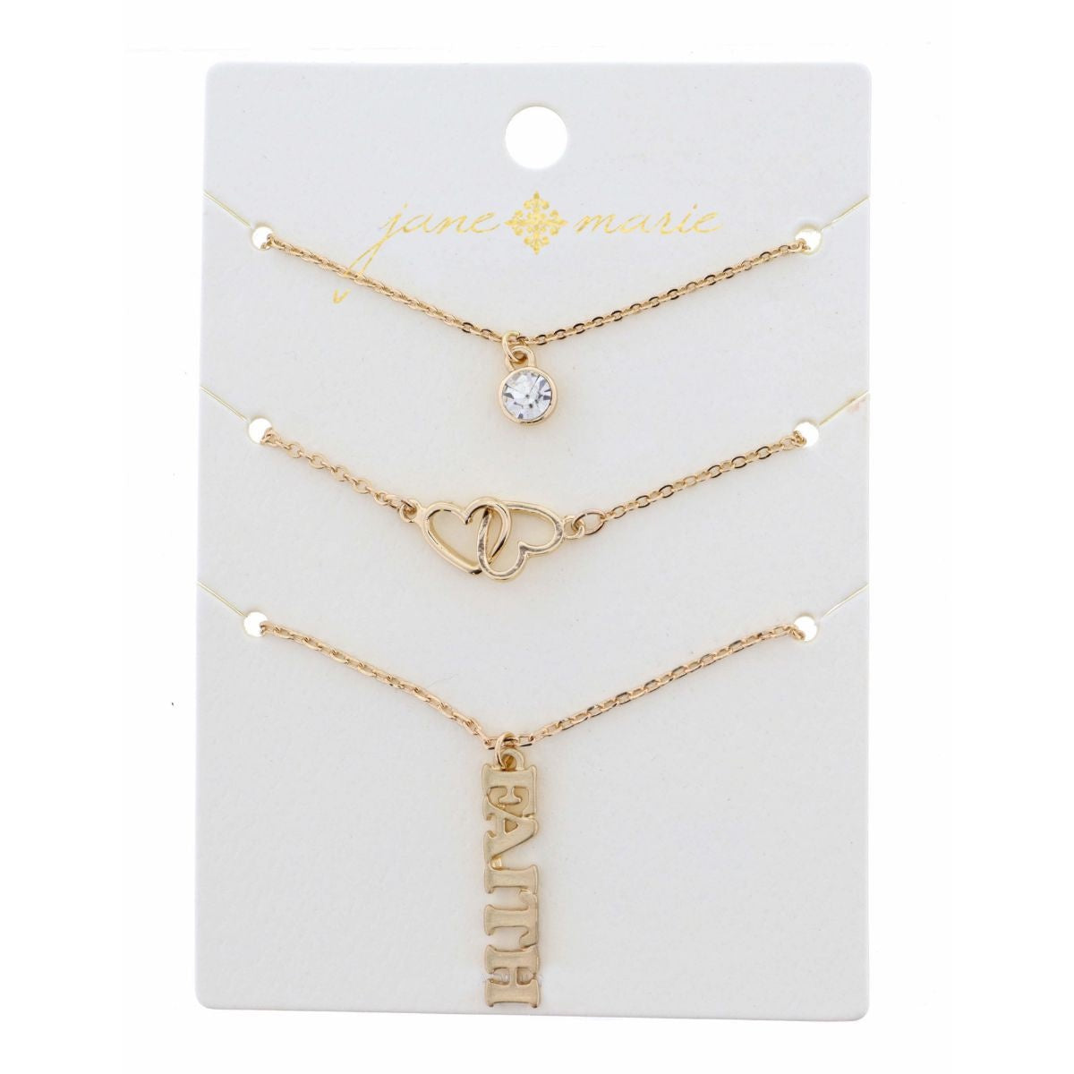 Jane Marie Set of 3 Faith Necklace