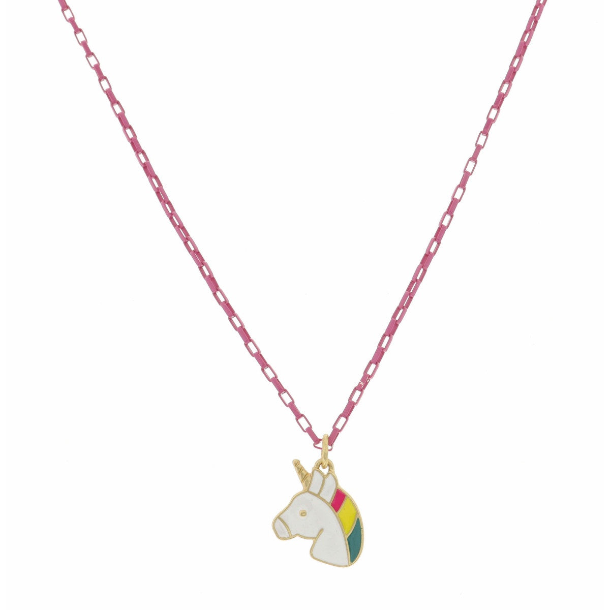 Jane Marie 14" Colored Chain Necklace w/ Charm JM5711N