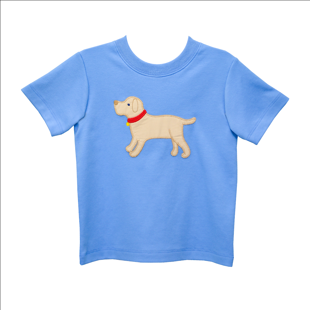 Zuccini Labrador Harry's Play Tee, Periwinkle Knit 5101